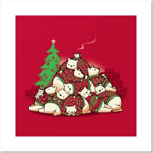 Good Night Xmas Bear Ugly Sweater by Tobe Fonseca Posters and Art